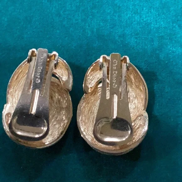 Dior Gold and Silver Spiral Earrings